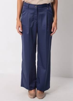 Pantalon droit stretch taille normale bleu LOLA CASADEMUNT femme