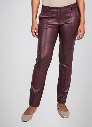 Pantalon slim stretch taille normale marron EVA KAYAN femme