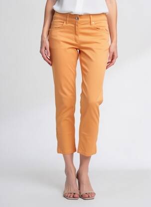 Pantacourt stretch taille normale orange ZERRES femme
