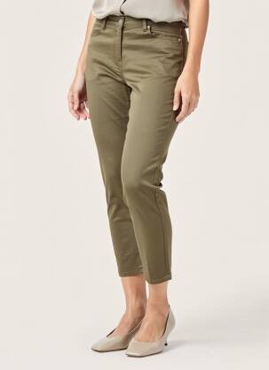 Pantalon 7/8 stretch taille normale vert KANOPE femme