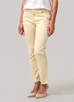 Pantalon slim taille haute taille haute beige KANOPE femme