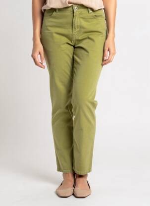 Pantalon slim stretch taille normale vert KANOPE femme