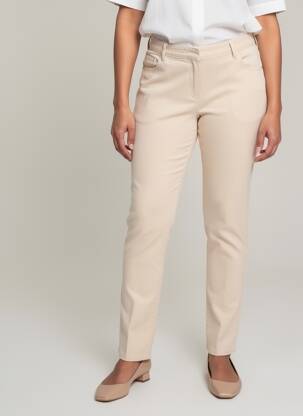 Pantalon slim stretch taille normale beige KANOPE femme