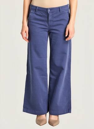 Pantalon flare stretch taille haute bleu HAPPY femme