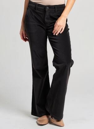 Pantalon flare stretch taille normale noir HAPPY femme