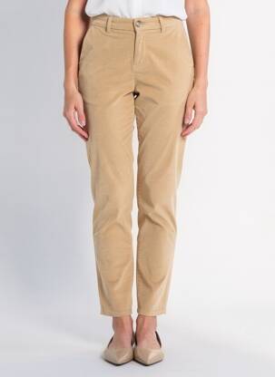 Pantalon chino stretch taille normale beige KANOPE femme