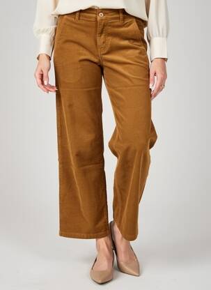 Pantalon 7/8 taille haute taille haute jaune HAPPY femme