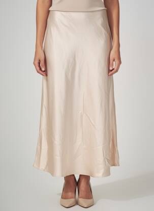 Jupe longue taille normale beige VAN-DOS femme