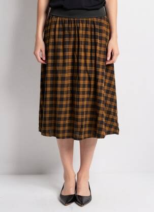 Jupe mi-longue coupe évasée noir SCHOOL RAG femme