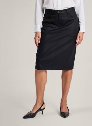 Jupe mi-longue stretch noir RINASCIMENTO femme