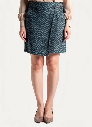 Jupe courte taille élastique bleu STREET ONE femme