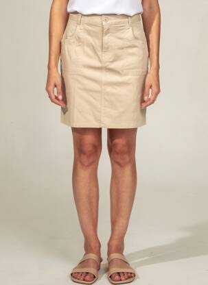 Jupe courte poches beige LOLA ESPELETA femme