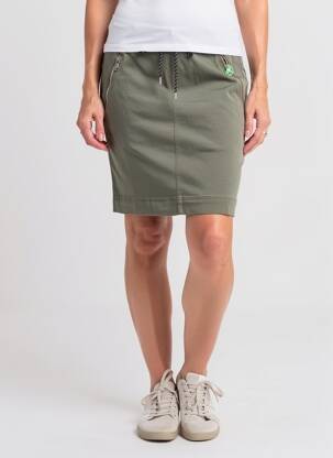 Jupe courte taille élastique vert STREET ONE femme