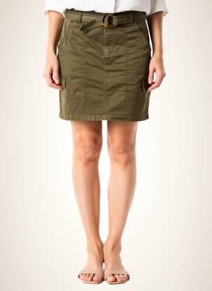 Jupe courte poches vert FREEMAN T.PORTER femme