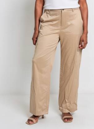 Pantalon large fermeture zippée sous rabat boutonné taille normale marron STREET ONE femme
