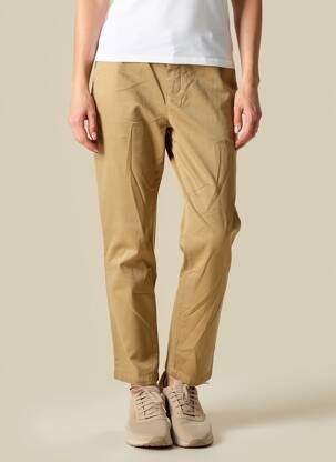 Pantalon chino tissage popeline taille normale beige HAPPY femme