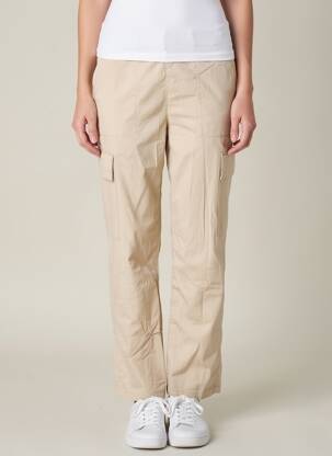 Pantalon cargo slim taille normale beige REIKO femme