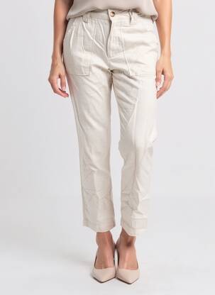 Pantalon slim taille normale taille normale beige KANOPE femme