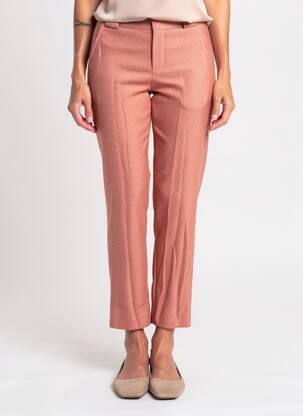 Pantalon chino stretch taille normale rose YERSE femme