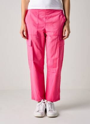 Pantalon cargo slim taille normale rose REIKO femme