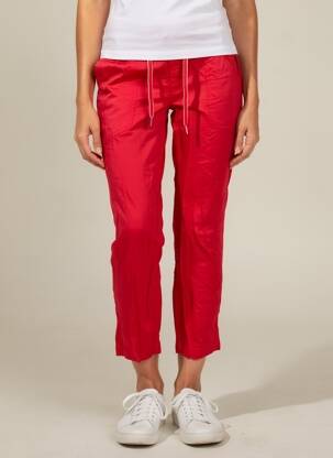 Pantalon 7/8 taille élastique taille normale rouge STREET ONE femme