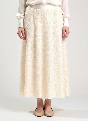 Jupe longue coupe droite blanc CIVICO 1 femme