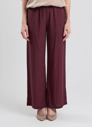 Pantalon large coupe fluide taille normale violet ANGELA DAVIS femme