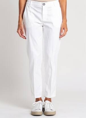 Pantalon chino tissage popeline taille normale blanc STREET ONE femme
