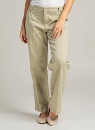 Pantalon chino stretch taille normale vert FREEMAN T.PORTER femme