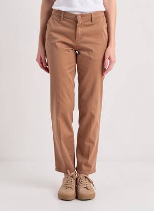 Pantalon chino stretch taille normale marron HAPPY femme