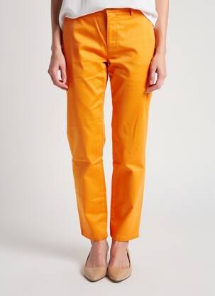 Pantalon chino stretch taille normale orange FREEMAN T.PORTER femme