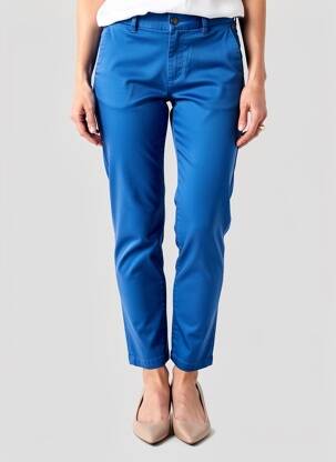 Pantalon chino stretch taille normale bleu FREEMAN T.PORTER femme