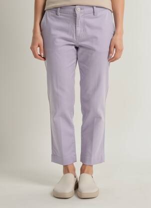 Pantalon chino stretch taille normale violet FREEMAN T.PORTER femme