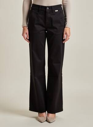 Pantalon flare taille normale taille normale noir HAPPY femme