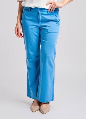 Pantalon flare stretch taille normale bleu HAPPY femme