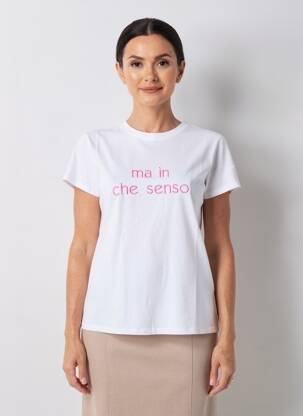 T-shirt stretch manches courtes blanc CIVICO 1 femme