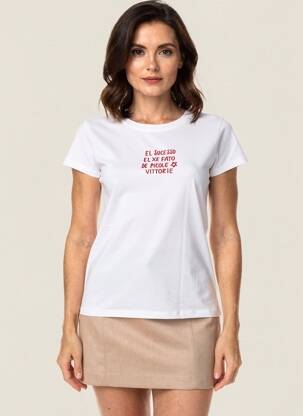 T-shirt stretch manches courtes blanc CIVICO 1 femme