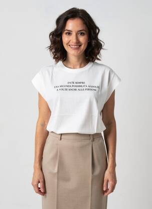 T-shirt imprimé fantaisie manches courtes blanc CIVICO 1 femme
