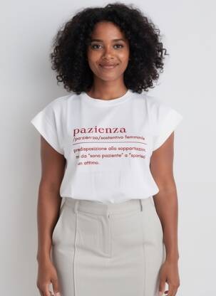 T-shirt imprimé fantaisie manches courtes blanc CIVICO 1 femme