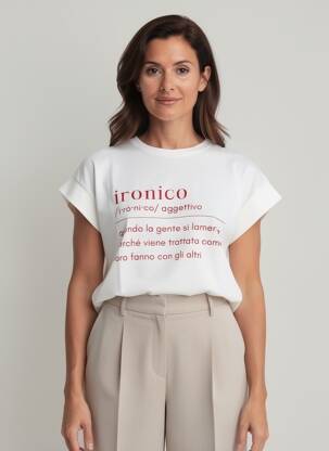 T-shirt imprimé fantaisie manches courtes rouge CIVICO 1 femme