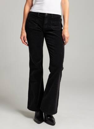 Pantalon flare stretch taille haute noir FREEMAN T.PORTER femme