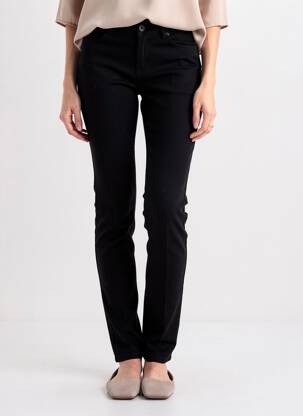 Pantalon slim taille haute taille haute noir CIMARRON femme