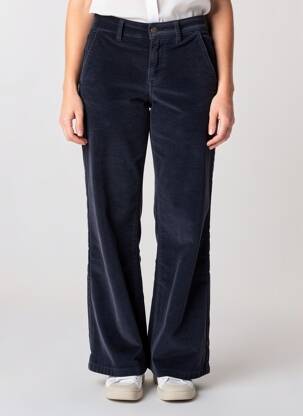 Pantalon flare stretch taille haute bleu HAPPY femme