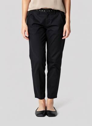 Pantalon chino tissage popeline taille normale noir FREEMAN T.PORTER femme