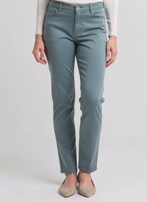 Pantalon slim tissage popeline taille normale gris KANOPE femme