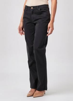 Pantalon droit stretch taille normale noir KANOPE femme