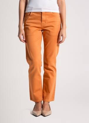 Pantalon droit stretch taille normale orange LOLA ESPELETA femme