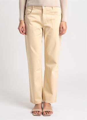 Pantalon droit stretch taille normale beige LOLA ESPELETA femme