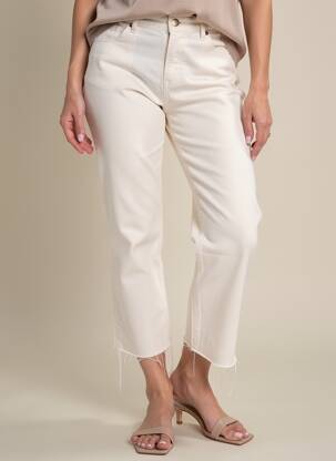 Pantalon 7/8 taille normale taille normale beige REIKO femme