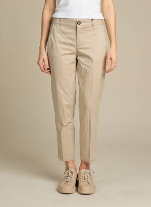 Pantalon chino tissage popeline taille normale gris STREET ONE femme